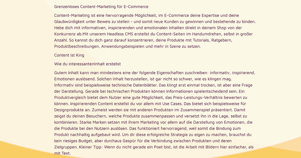 Content-Marketing Text-Formatierung